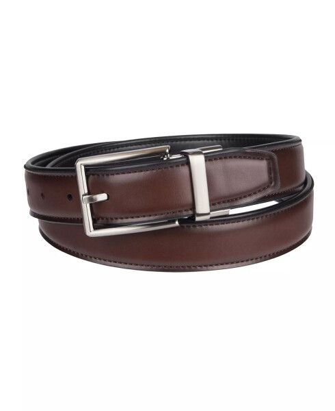 Stretch Dress Men's Belt Black/Cognac - 2