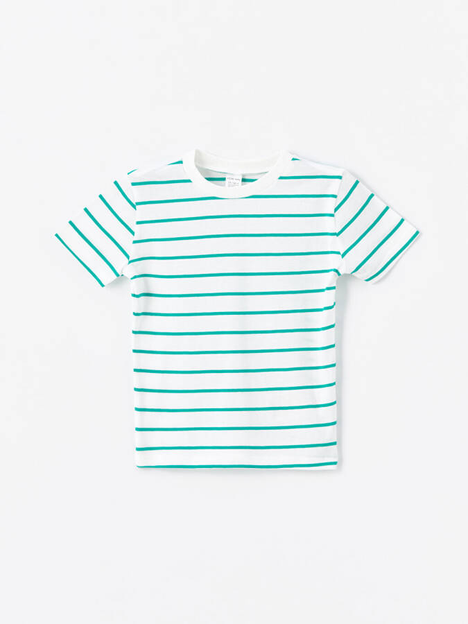 Striped Baby Boy T-shirt and Shorts Set with Bike Collar - 8