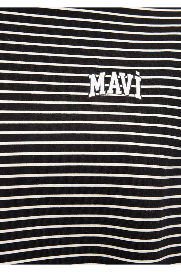 Striped Black Sweatshirt with Logo Print 1s10100-85143 - 28