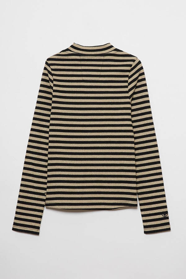 Striped Crew Neck Girls Sweatshirt - 2