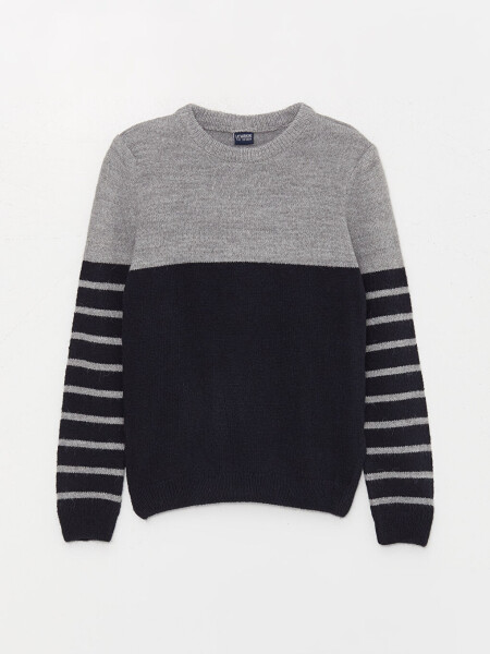 Striped Long Sleeve Boys' Turtleneck Sweater - 3