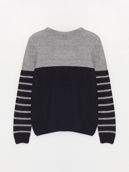 Striped Long Sleeve Boys' Turtleneck Sweater - 4