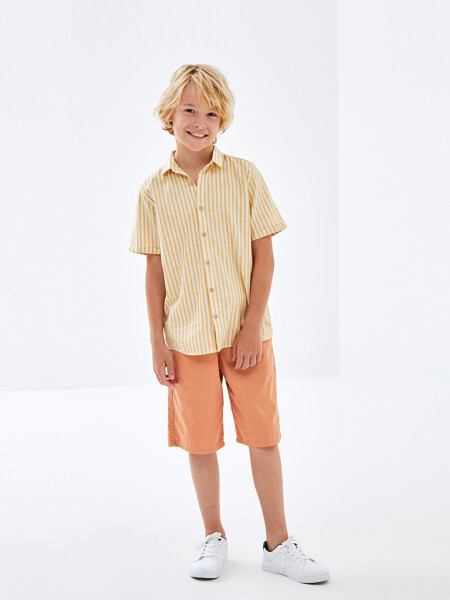 Striped Short Sleeve Boys Shirt - 2