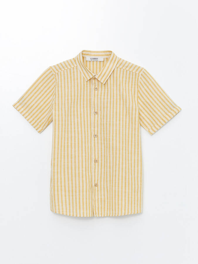 Striped Short Sleeve Boys Shirt - 3