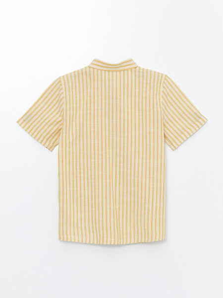 Striped Short Sleeve Boys Shirt - 4