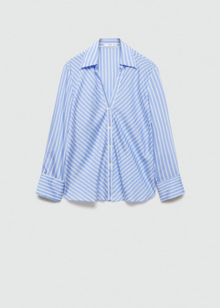 Striped, sky blue shirt - 2