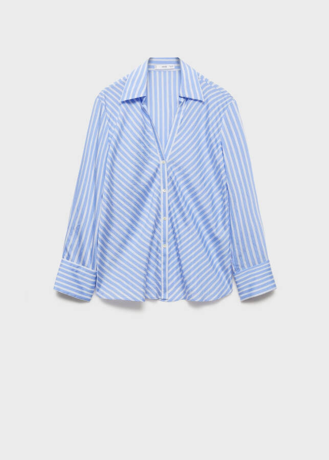 Striped, sky blue shirt - 1