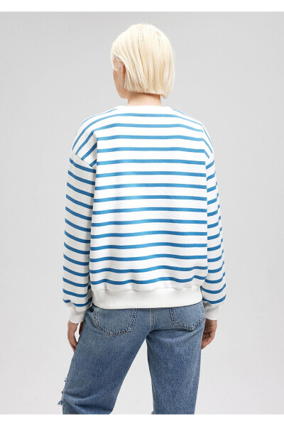 Striped Sweatshirt with Logo Print 1s10099-84476 - 18