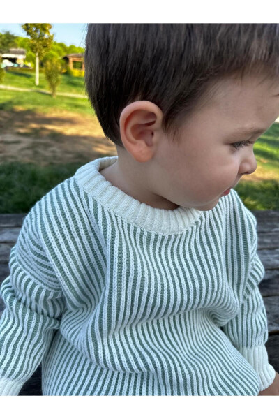 Striped Thessaloniki Knit Oversize Children's Knit Sweater (runs large, please choose your exact size) - 6