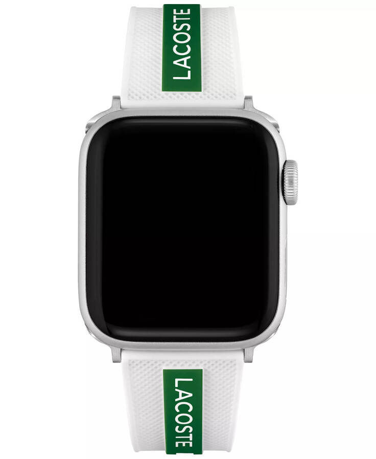 Striping White & Green Silicone Strap for Apple Watch® 38mm/40mm White - 1