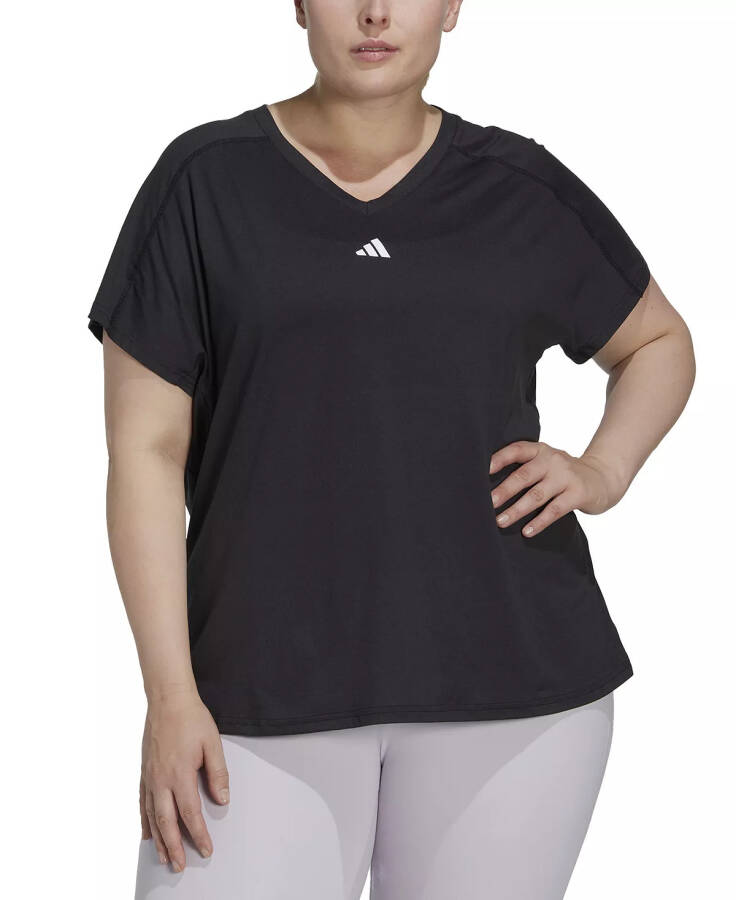 Stylish and comfortable, Plus Size Train Travel V-Neck Short-Sleeve Tee - 1