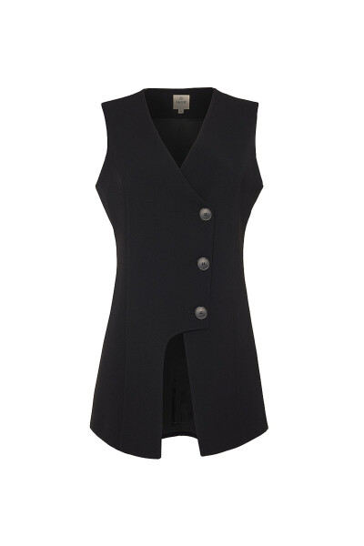 Stylish Buttoned Vest - 4