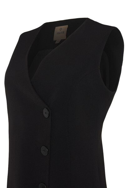 Stylish Buttoned Vest - 5