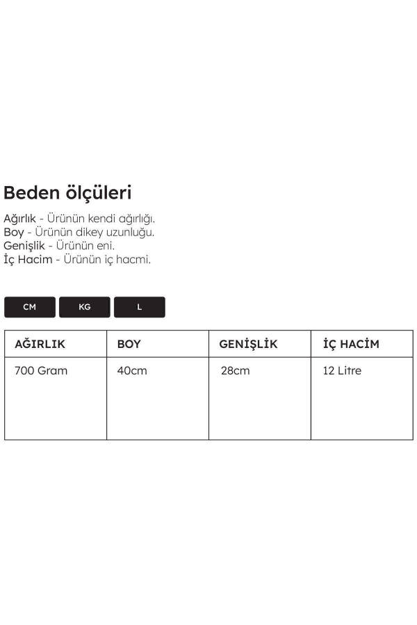 Su Geçirmez Kumaş Unisex İndigo Sırt Çantası Ayarlanabilir Omuz Ve El Askılı Büyük Gözlü Cepli - 32