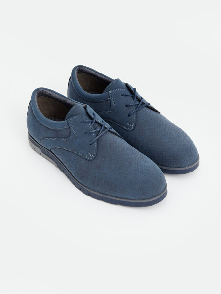 Suede Look Lace-Up Classic Men's Shoes - 1