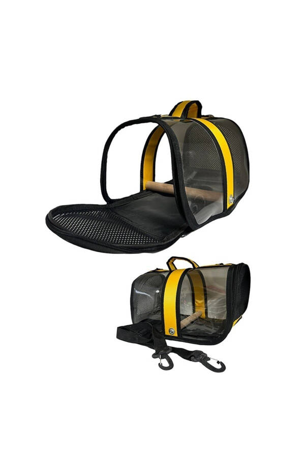 Sultan Parrot Travel Carrier (with perch) Royal Capitano Yellow Bird Travel Carrier (30cmx22cmx21cm) - 2