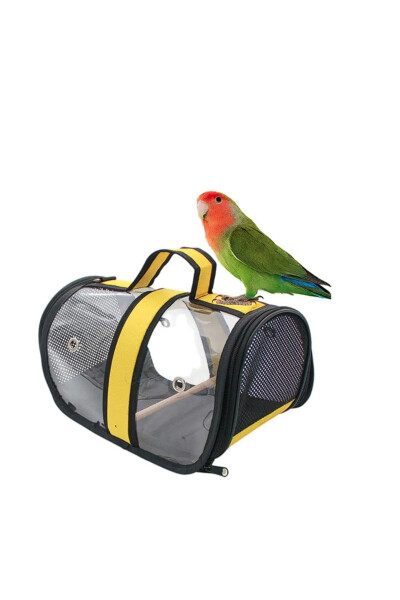 Sultan Parrot Travel Carrier (with perch) Royal Capitano Yellow Bird Travel Carrier (30cmx22cmx21cm) - 4