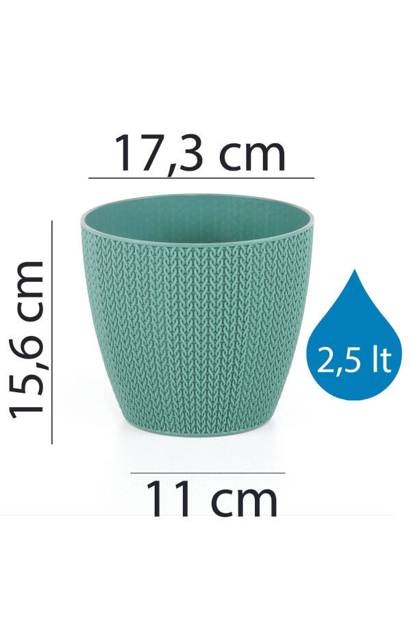 Sümela Knitted Pot No3 2.5 Litre Self-Draining Plant Flower Pot - 2