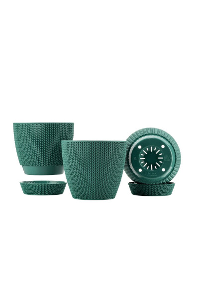 Sümela Knitted Pot No3 2.5 Litre Self-Draining Plant Flower Pot - 3