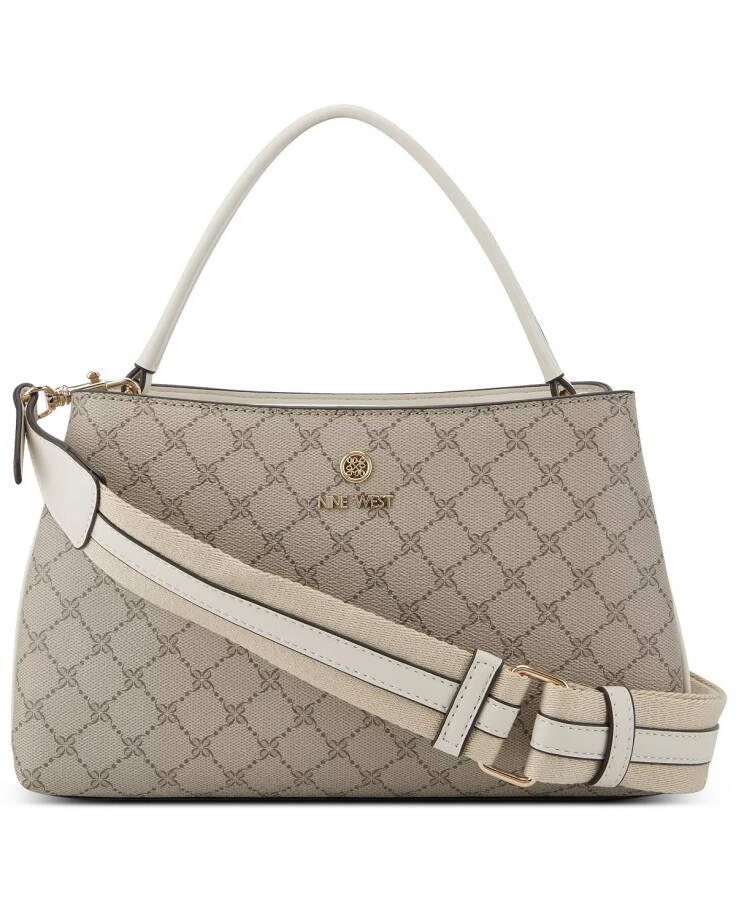 Сумка-саквояж Zoie Small Triple Compartment Beige Logo, Milk - 1