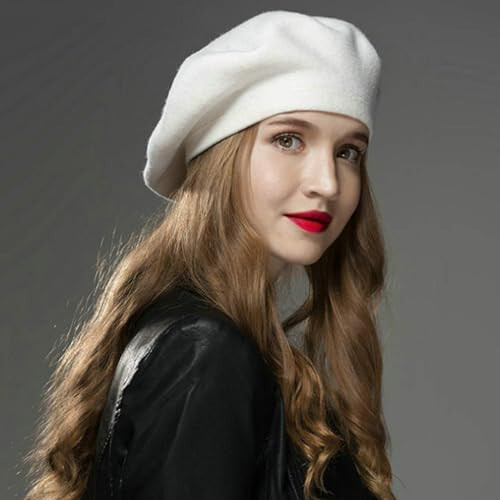 Sumolux Women Beret Hat French Wool Beret Beanie Cap Classic Solid Color Autumn Winter Hats - 2