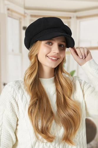 Sumolux Women Beret Newsboy Hat French Wool Cap Classic Autumn Spring Winter - 3