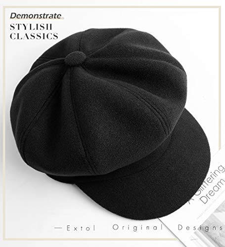 Sumolux Women Beret Newsboy Hat French Wool Cap Classic Autumn Spring Winter - 5