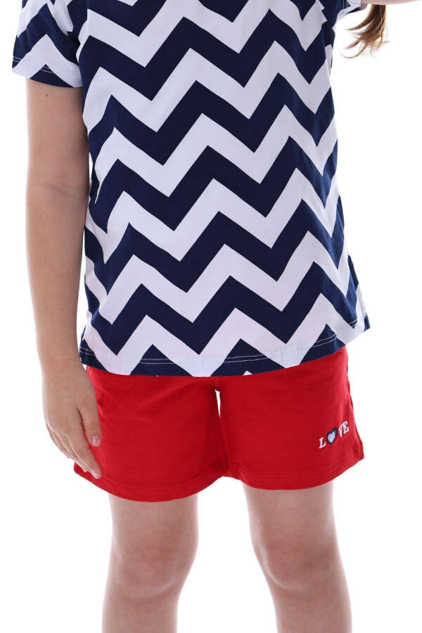 Sunny Love Patterned Girl's (Top-Bottom) Shorts Set - 4