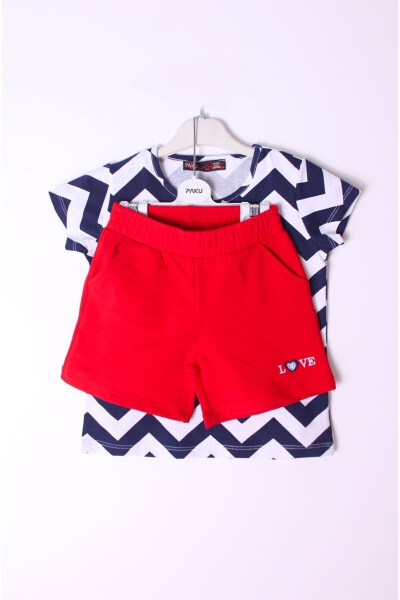 Sunny Love Patterned Girl's (Top-Bottom) Shorts Set - 5