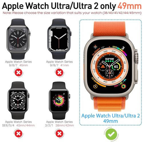 Suoman 3 in 1 Case for Apple Watch Ultra 2 /Ultra 49mm Waterproof Privacy Screen Protector, Tempered Glass Cover Front + Back Bumper 360°Protection Cover for iWatch Ultra 2 /Ultra 49mm-Titanium - 2