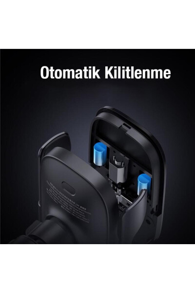 Super Car Charger LED Lighted Automatic Locking Wireless 15w Car Charger Car Phone Holder - 6