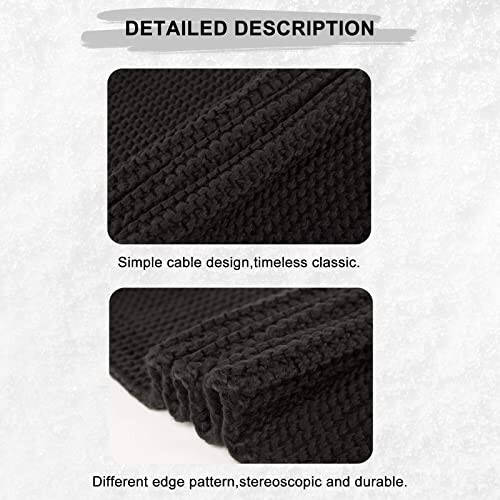 Surblue Winter Chunky Knit Scarf Warm Thick Wrap Pattern Long for Men and Women for Outdoors - 5