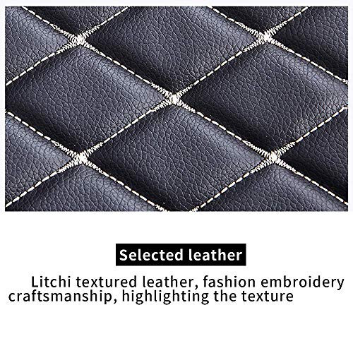 SureKit Custom Car Floor Mats for Toyota Land Cruiser Prado 120 2002-2008 Floor Liner Waterproof Anti-Skid Luxury Leather Full Coverage Liner Front & Rear Mat/Set (Black) - 6