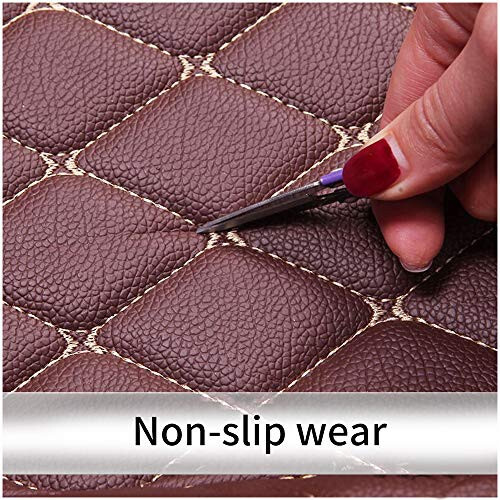 SureKit Custom Car Floor Mats for Toyota Land Cruiser Prado 120 2002-2008 Floor Liner Waterproof Anti-Skid Luxury Leather Full Coverage Liner Front & Rear Mat/Set (Gray) - 4