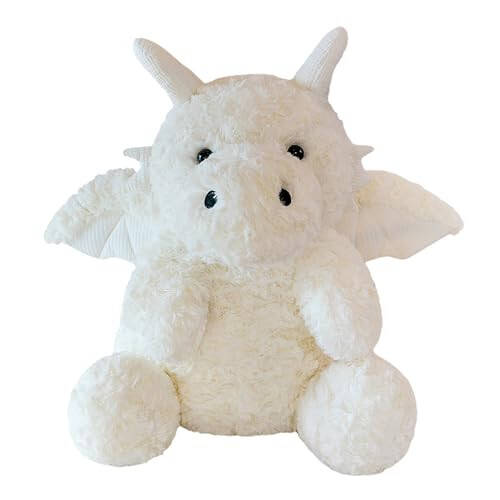 SUSULF Little Flying Dragon - Cute Stuffed Animal Plush Toy - Adorable Soft Dragons Toy Plushies and Gifts - Perfect Present for Kids (White, 7.87in/20cm) - 1