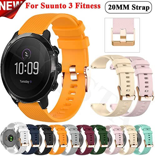 SUUNTO 3 Fitness İçin VBWVA Yedek Saat Kayışı Silikon Bileklik Spor Bileklik Kayışı SUUNTO 3 Fitness Akıllı Saat 20mm Kayış - 2