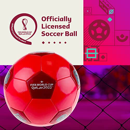 Сувенирный дисплей футбольного мяча турнира FIFA World Cup Qatar 2022 от Capelli Sport, официально лицензированный футбольный мяч для юных и взрослых футболистов - 6