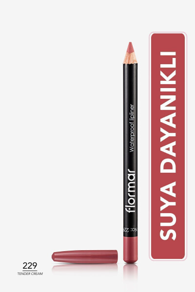 Suya Dayanıklı Dudak Kalemi (PEMBE) - Waterproof Lipliner - 229 Tender Cream - 8690604111299 - 13