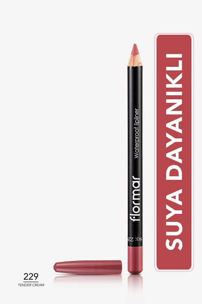 Suya Dayanıklı Dudak Kalemi (PEMBE) - Waterproof Lipliner - 229 Tender Cream - 8690604111299 - 7