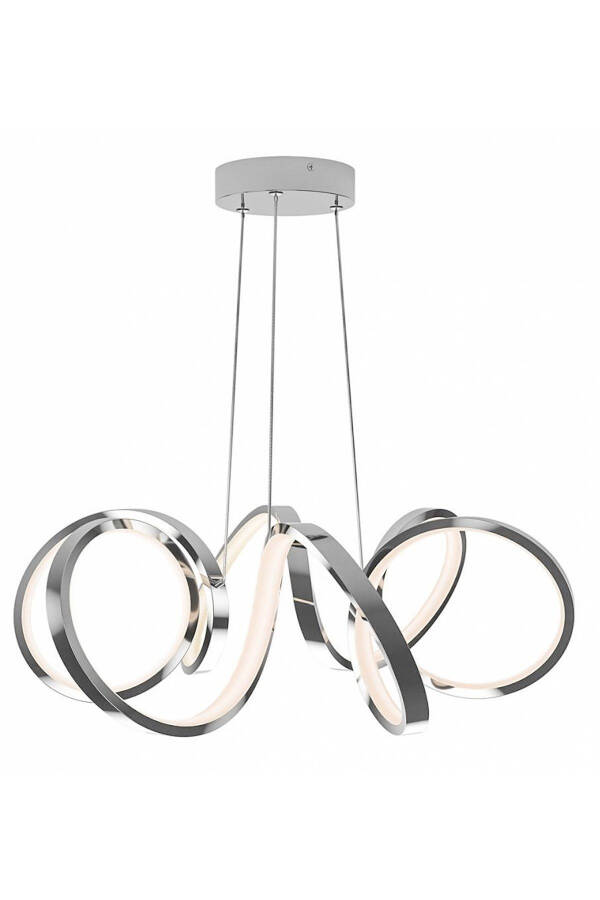 Светильник Minerva Chrome Modern Pendant White Light LED люстра гостиная кухня комната прихожая LED люстра - 2