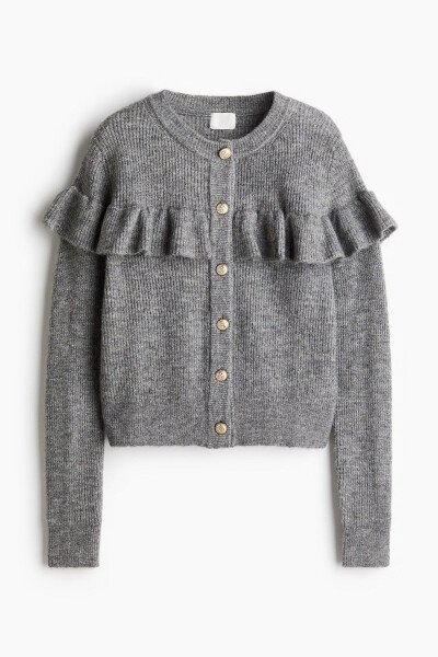 Sweater with ruffles and rib knit - 4