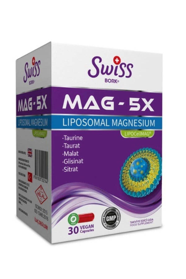 Swiss Bork Mag-5x Liposomal Magnesium 30 Capsules - 2