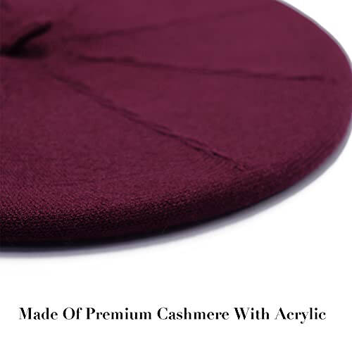 Sydbecs Cashmere Beret Hats for Women Girls, Reversible French Berets Hat Solid Color Style - 6