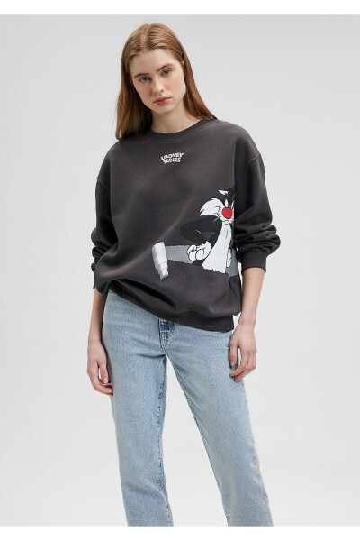 Sylvester Baskılı Gri Sweatshirt 1S10107-84671 - 15