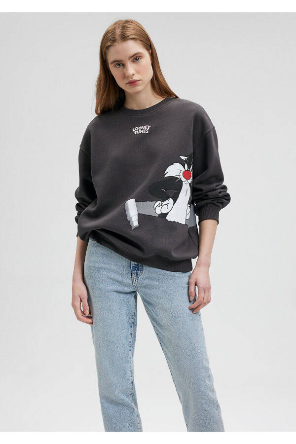 Sylvester Printed Grey Sweatshirt 1S10107-84671 - 22