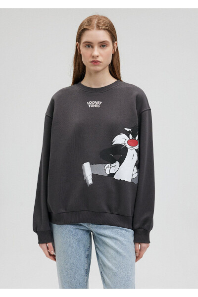 Sylvester Printed Grey Sweatshirt 1S10107-84671 - 24