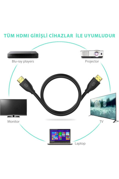 Syncwire 4k Altın Uçlu Ultra Hdtv 4k 60fps 18gbps Hdmi Kablo 2mt - 3