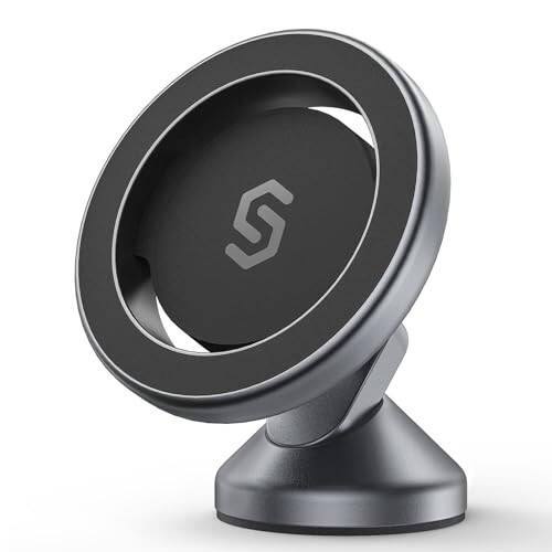 SYNCWIRE for MagSafe Car Mount - 360° Rotation Magnetic Phone Holder for Car Dashboard, Strong Magnets Car Phone Holder Mount Compatible iPhone 15 Pro Max 14 13 12, Samsung - MagSafe Car Accessories - 1