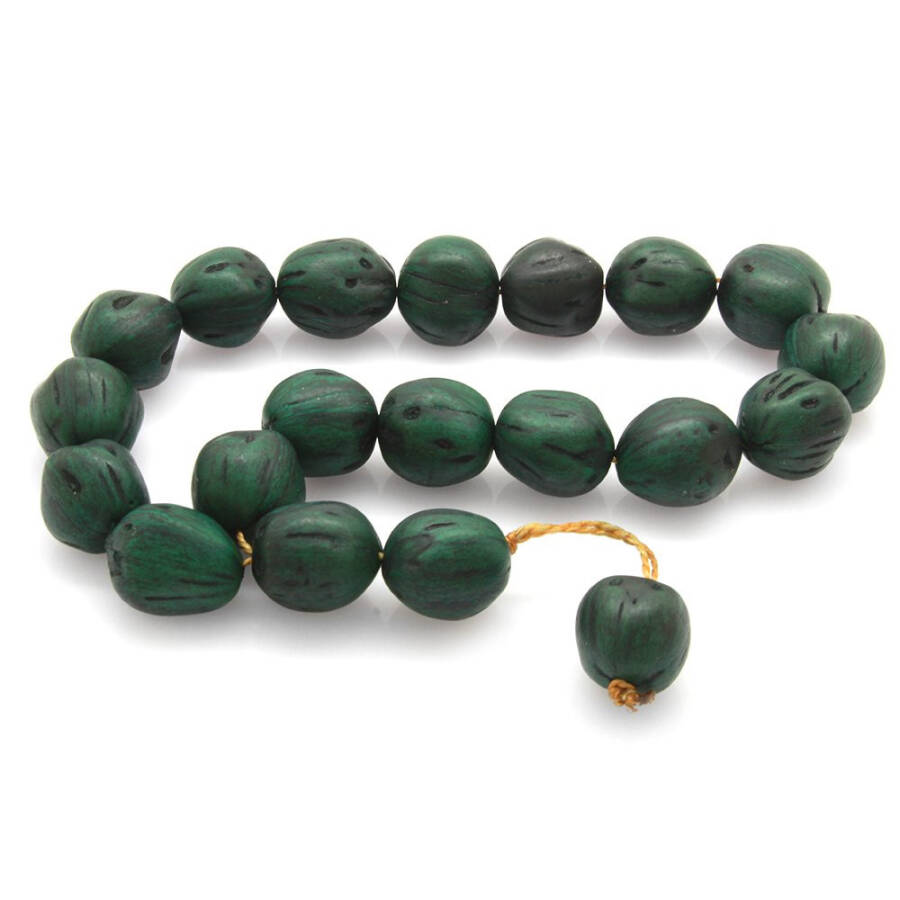 Systematic Natural Cut Green Scented Juniper Tree Efe Prayer Beads - 1