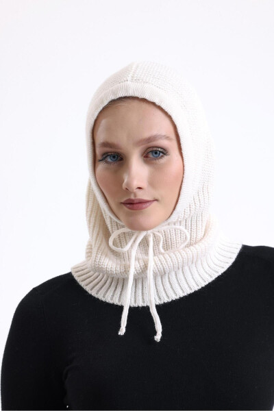 T-crazy Knitwear Balaclava Ribbed Knit Hooded Beanie, Hijab Beanie, Knit Hat, Balaclava - 3